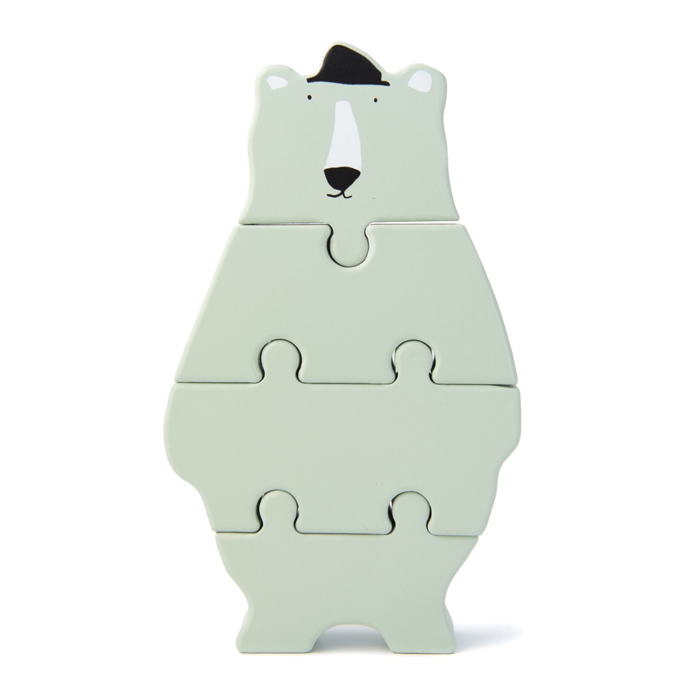 Puzzle formes animaux en bois - Mr. Polar Bear